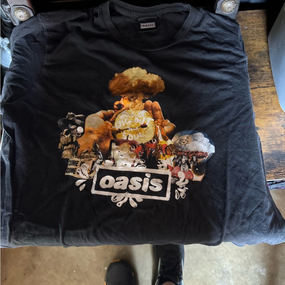 Oasis Black Collage Graphic Tee